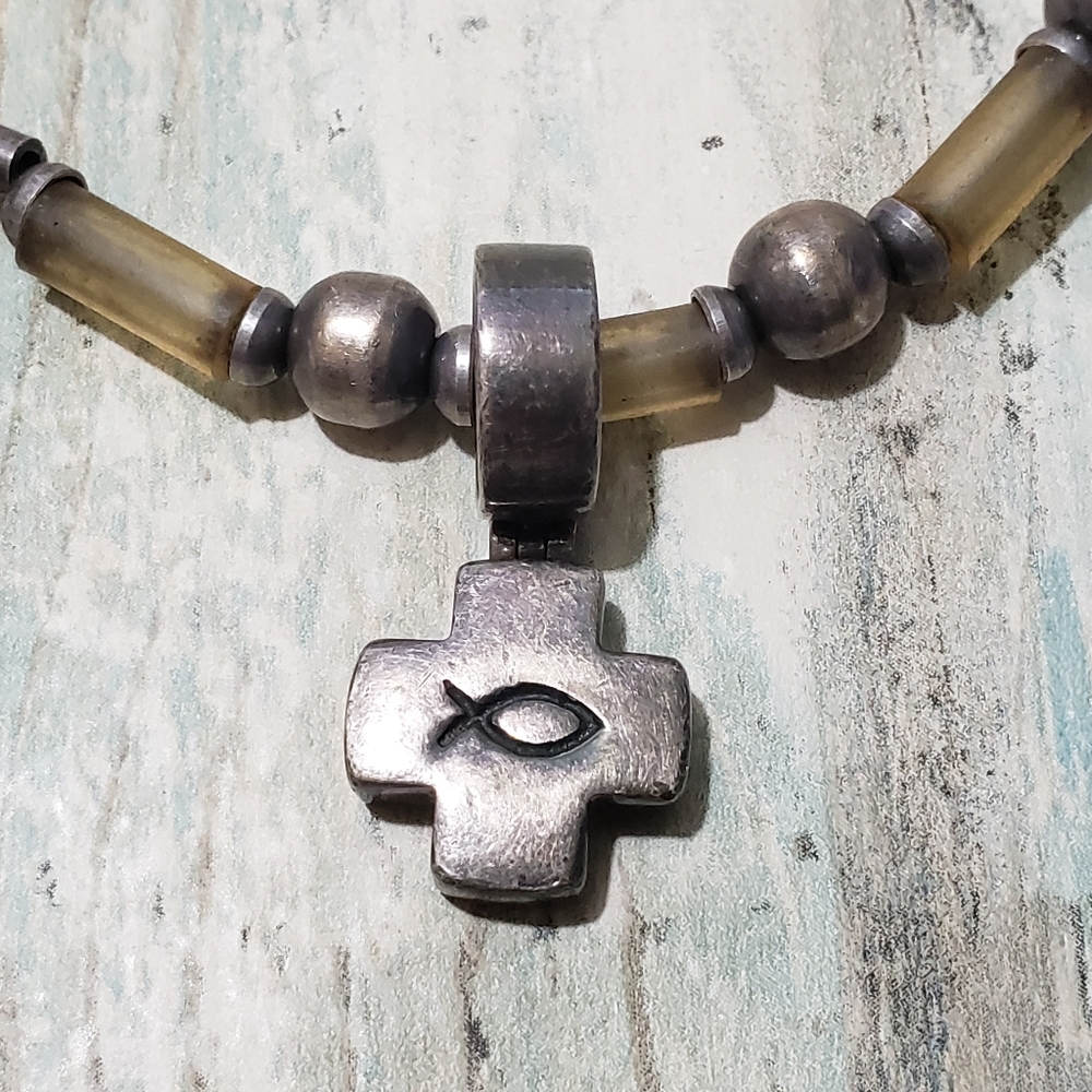 Silpada 925 Sterling Silver Ichthus Cross. - Picture 3 of 13